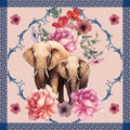 Foulard seta stampata soggetto elefanti