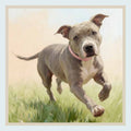 Pochette seta stampata soggetto Pit Bull