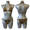 Bikini donna a triangolo stampa animalier leopardata