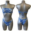 Bikini donna top a fascia fantasia astratta