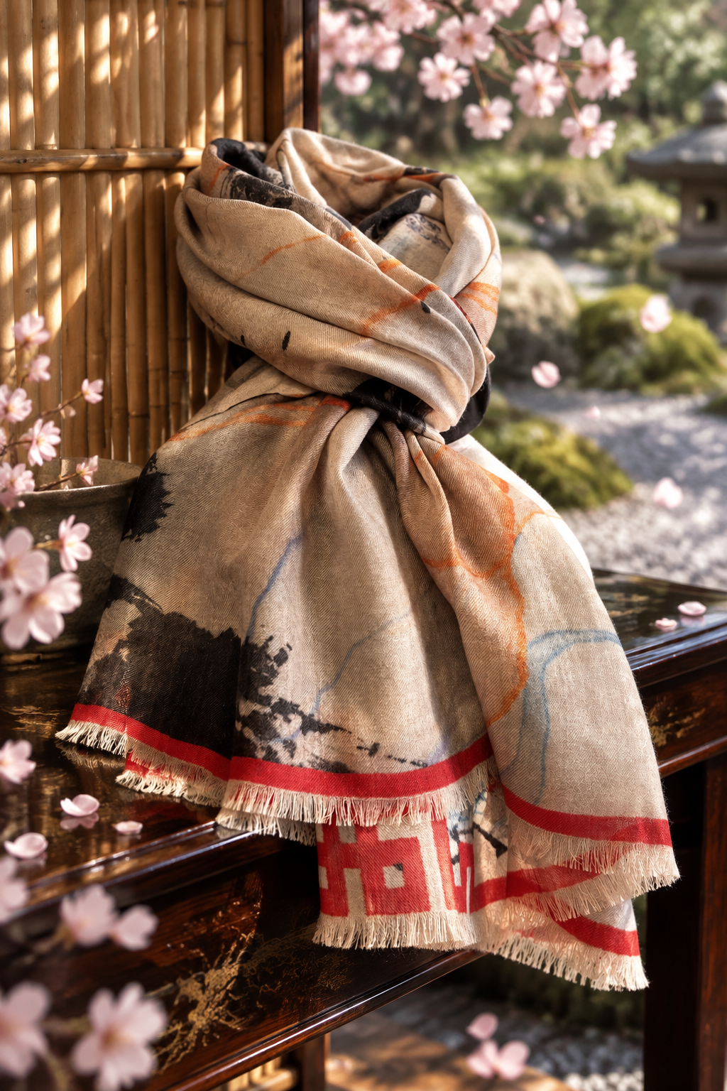 Sciarpa Cashmere Acquerello Orientale - Lifestyle