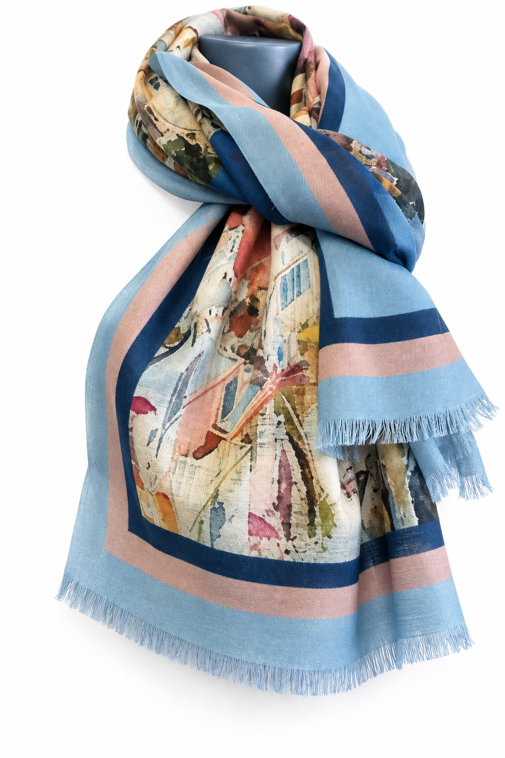 Sciarpa cashmere Procida sfondo bianco