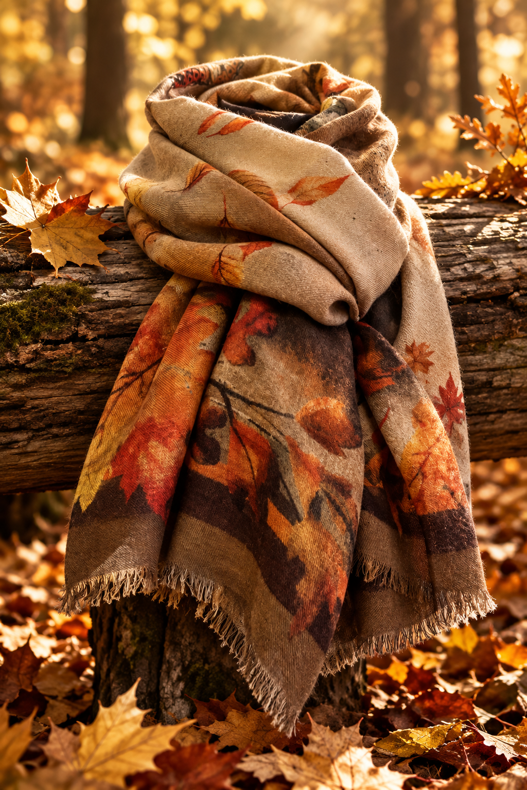 Sciarpa Cashmere Scoiattoli Autunnali - Lifestyle